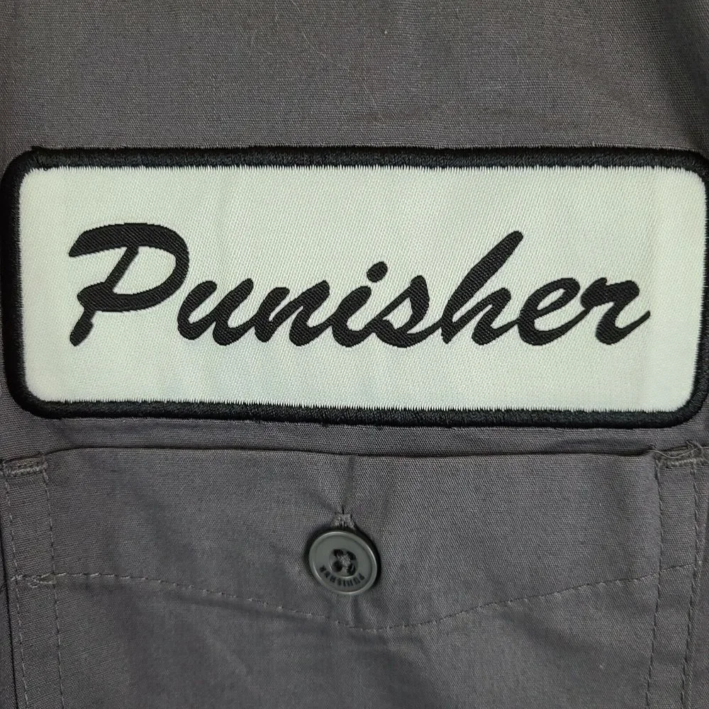 Marvel Comics "The Punisher"‎ Men's One Man Army Gray SS Mechanics shirt Small - Picture 3 of 7